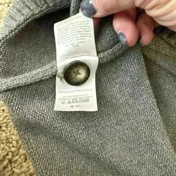 Eddie Bauer Gray Knit Henley Pullover Sweater Men's Size Large - Picture 15 of 15